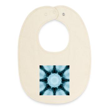 Kaléidoscope du Mandala Glacé - Bavoir bébé bio - écru doux - Devant