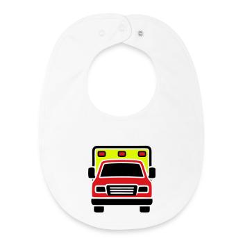 Ambulance Ambulance Front - Bavoir bébé bio - blanc - Devant