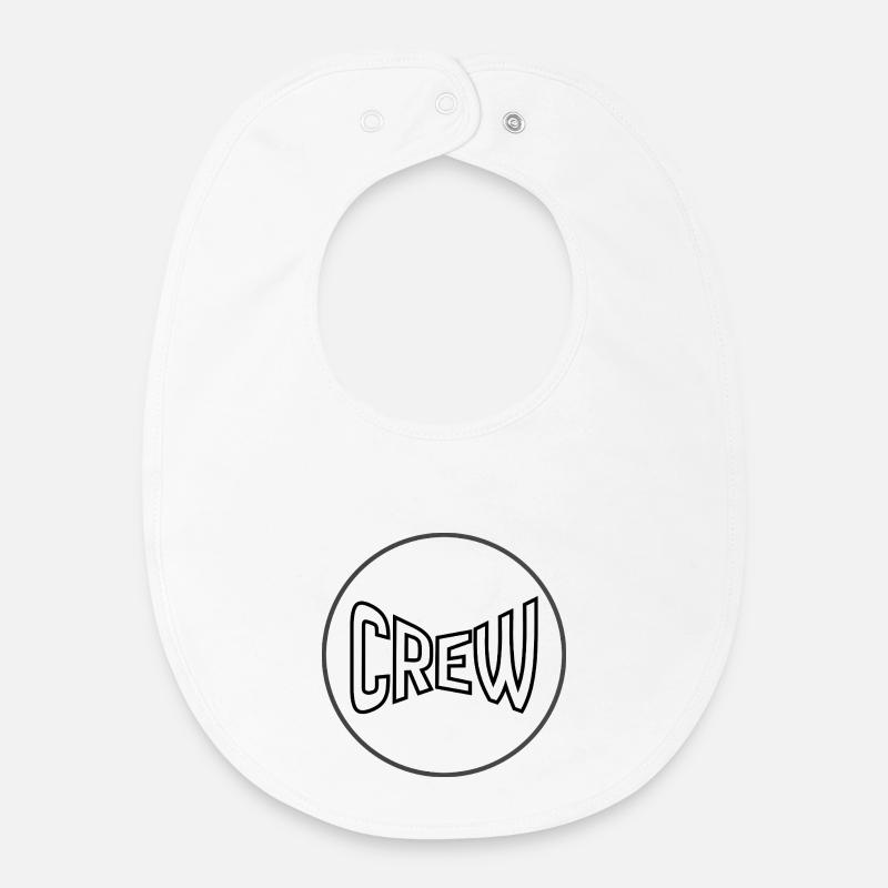 Black Circle Minimal - Baby Organic Bib - white