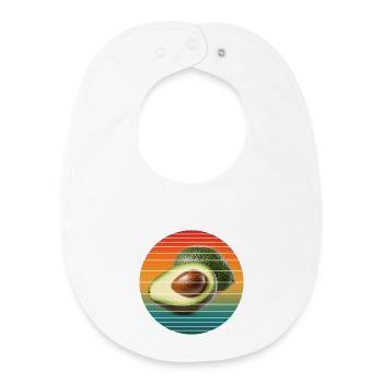 Fruit de l’avocat - Bavoir bébé bio - blanc - Devant