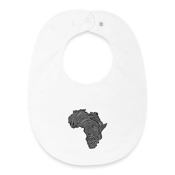 Empreintes digitales Afrique - Bavoir bébé bio - blanc - Devant