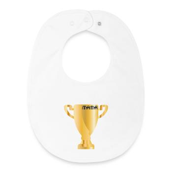Coupe sportive - Maman - Bavoir bébé bio - blanc - Devant