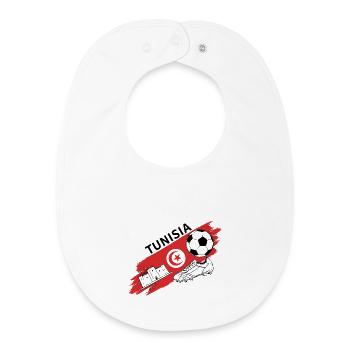 Tunesien Fußball Tunesien Fußball-Fantrikot - Baby Organic Lätzchen - Weiß - Vorne