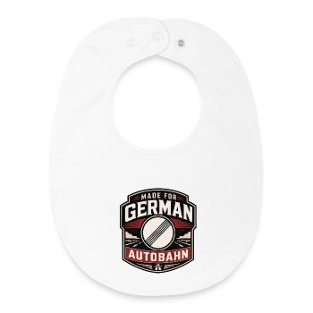 Made for German Autobahn - Baby Organic Lätzchen - Weiß - Vorne