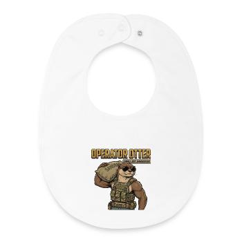 Operator Otter - Baby Organic Bib - white - Front