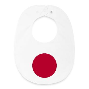 Japon Nippon Nihon JAPONAIS Asia Sport FAN - Bavoir bébé bio - blanc - Devant