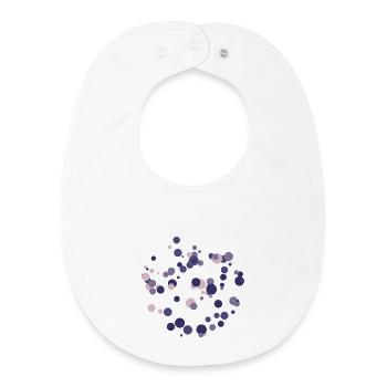 Lila Blasenkreis - Baby Organic Lätzchen - Weiß - Vorne