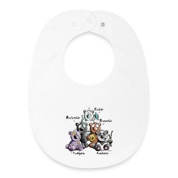 Bären Pyramide - Baby Organic Lätzchen - Weiß - Vorne