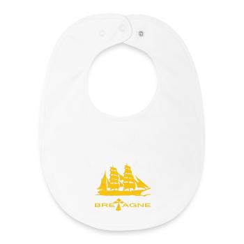 SEGELBOOT BRETAGNE ROT ORANGE LOUIS RUNEMBERG - Baby Organic Lätzchen - Weiß - Vorne