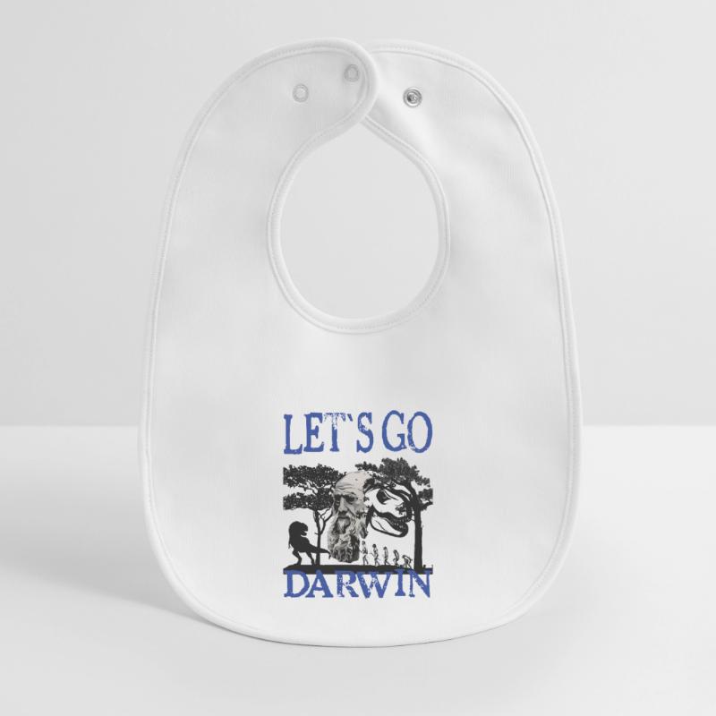 Charles Darwin Evolution textile Geschenkidee Baby Organic Lätzchen