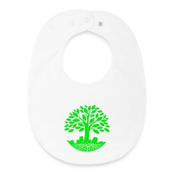 Levensboom, Zen, Ecologie - Baby Bio slabbetje - wit - Voor