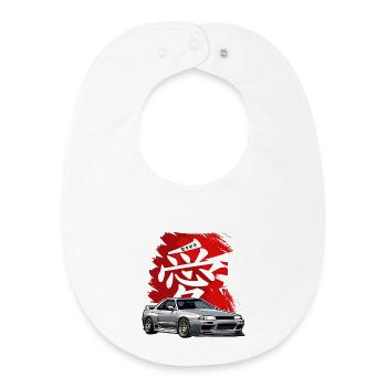 Jdm / Tuning / Turbocompresseur / Jantes / Chiptuning - Bavoir bébé bio - blanc - Devant