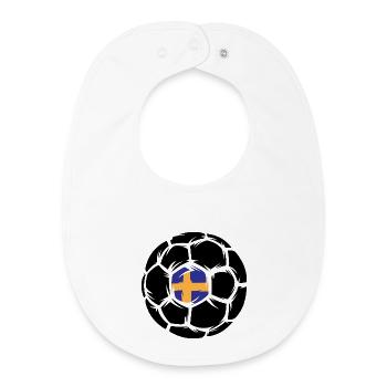 Handballer Handball Sweden European Championship Symbol Logo icon - Baby Organic Bib - white - Front