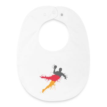 Handballer, Explosion Handball, Équipe d’Allemagne - Bavoir bébé bio - blanc - Devant
