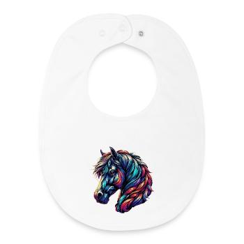 Horse - Baby Organic Bib - white - Front