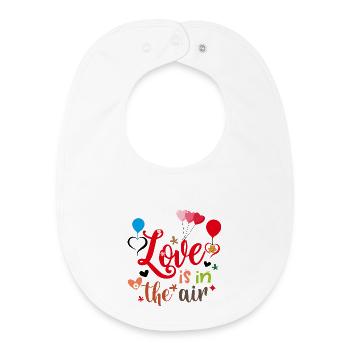 love is in the air - Baby Organic Bib - white - Front