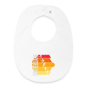 Skateboard - Baby Organic Lätzchen - Weiß - Vorne