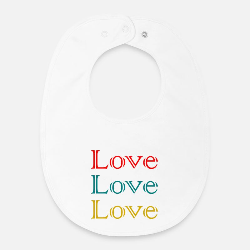 COEUR. COUPLE. JUST MARRIED. EVJF. SAINT VALENTIN. - Bavoir bébé bio - blanc
