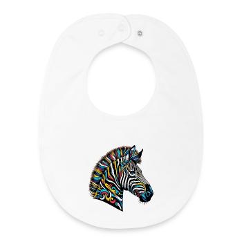 Zebra - Baby Organic Bib - white - Front