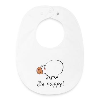 Ne vous inquiétez pas, soyez cappy - Bavoir bébé bio - blanc - Devant