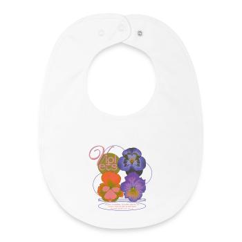 Violet's Poem Flower Humor - Baby Organic Bib - white - Front