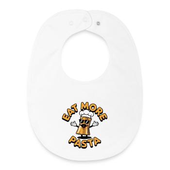 Eat more Pasta Shirt - Baby Organic Lätzchen - Weiß - Vorne