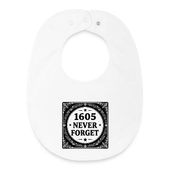 Black Gunpowder Stamp  - Baby Organic Bib - white - Front