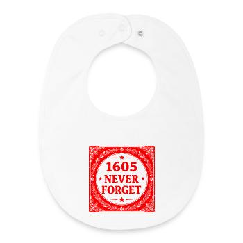 Roter Schießpulver-Stempel - Baby Organic Lätzchen - Weiß - Vorne