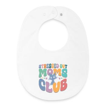Mom Life Graphic Tee - Baby Organic Bib - white - Front