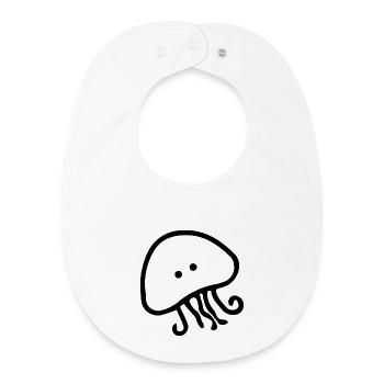 Méduses des profondeurs – Magie des océans - Bavoir bébé bio - blanc - Devant