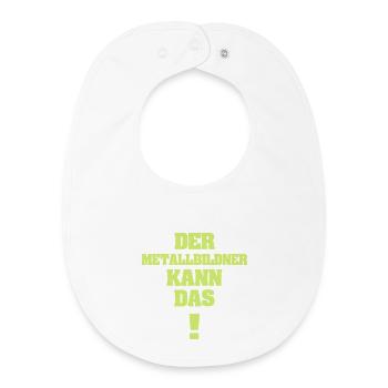Drôle de sculpteur en métal - Bavoir bébé bio - blanc - Devant