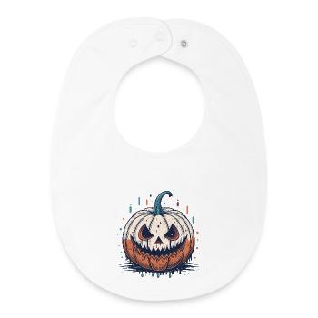 Colorful Pumpkin Horror - Baby Organic Bib - white - Front