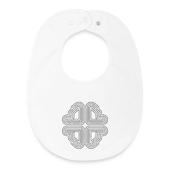 Abstract line art - Baby Organic Bib - white - Front