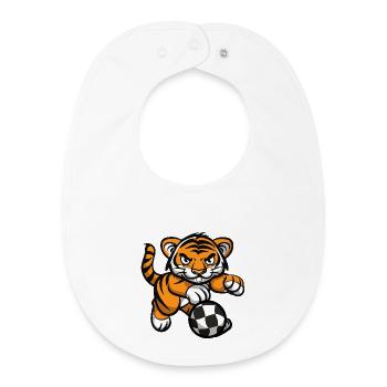 Tiger Football - Baby Organic Bib - white - Front