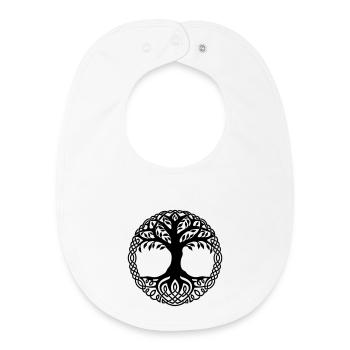 arbre de vie - Bavoir bébé bio - blanc - Devant