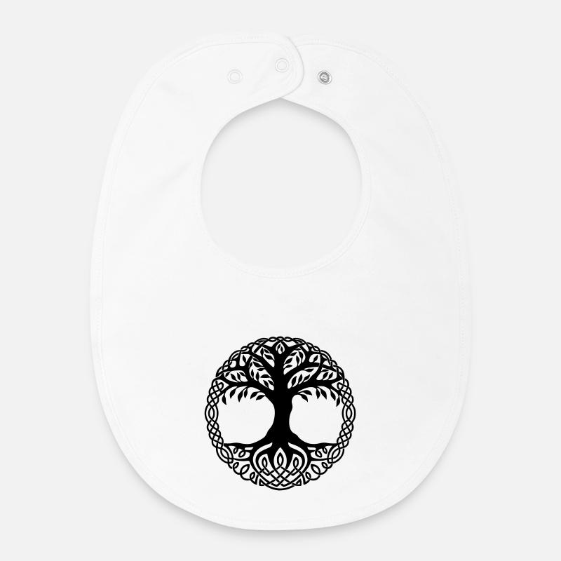 Baum des Lebens - Baby Organic Lätzchen - Weiß