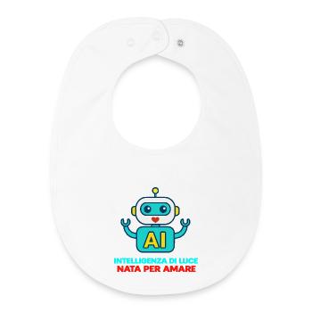 INTELLIGENZA_DI_LUCE_NATA_PER_AMARE - Bavoir bébé bio - blanc - Devant