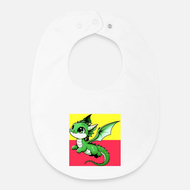 dragon - Bavoir bébé bio - blanc