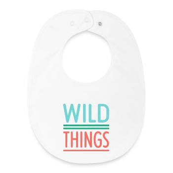 Wild Things Pastel Retro - Baby Organic Lätzchen - Weiß - Vorne