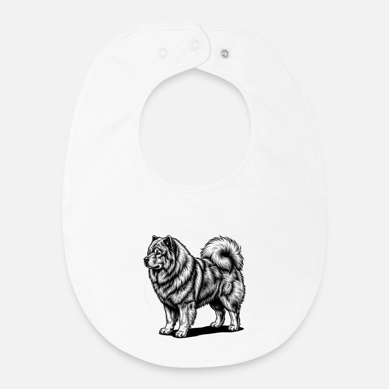 Eurasier | Old Dude - Baby Organic Bib - white
