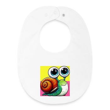 Snail - Baby Organic Bib - white - Front