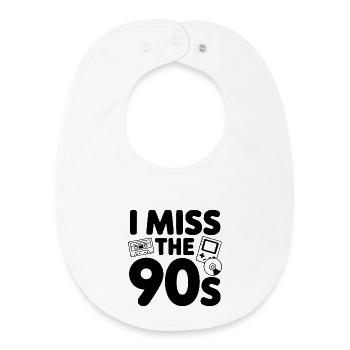 Les années 90 me manquent - Bavoir bébé bio - blanc - Devant