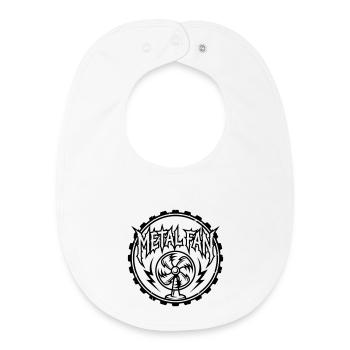 Ventilateur métallique - Bavoir bébé bio - blanc - Devant