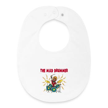le batteur fou - Bavoir bébé bio - blanc - Devant