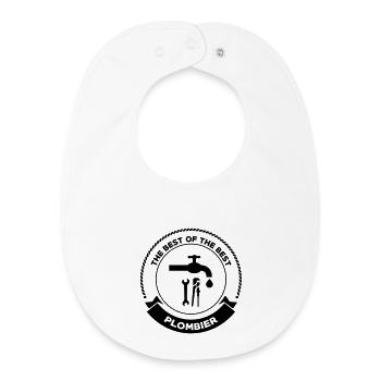 Plombier - Bavoir bébé bio - blanc - Devant