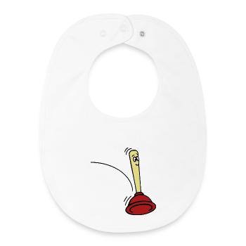 Saut Pömpel - Bavoir bébé bio - blanc - Devant