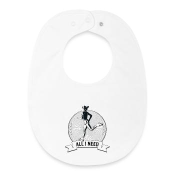 RUNNING emblem JOGGER - Baby Organic Bib - white - Front