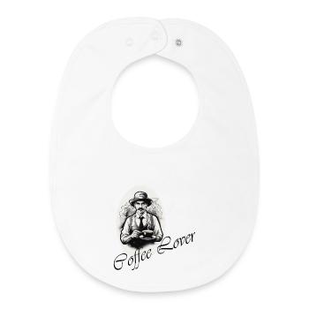 Amateur de café - Bavoir bébé bio - blanc - Devant