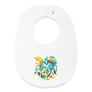Résumé été - Bavoir bébé bio - blanc - Devant