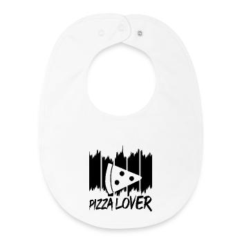 Pizza Lovers - Baby Organic Bib - white - Front